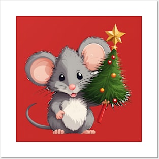 Xmas Tree Mouse Posters and Art